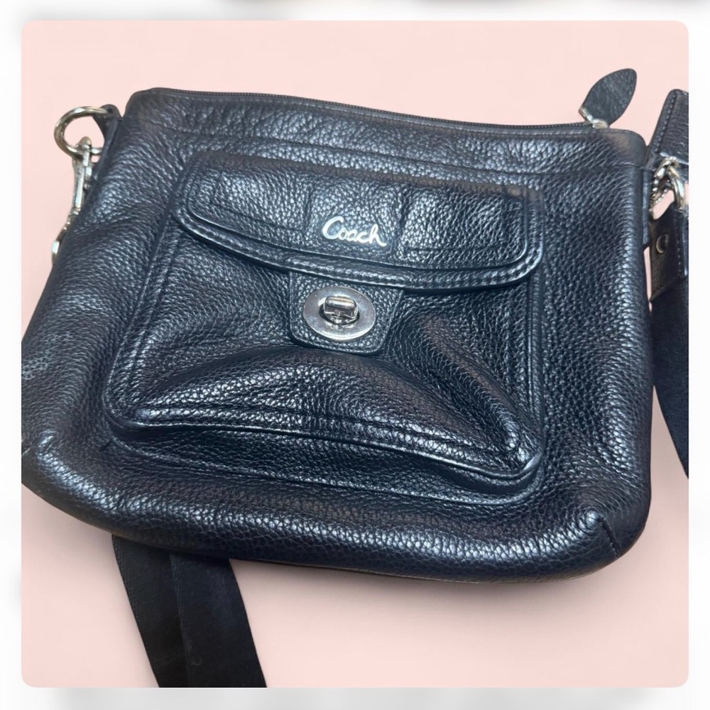 Coach Black Leather Crossbody Bag